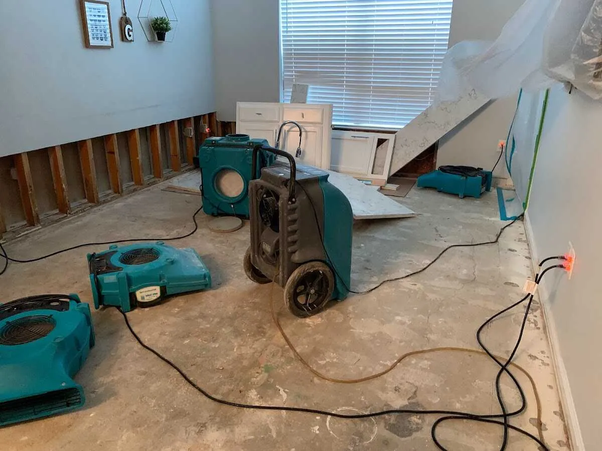 Dehumidifier in flood-cut room for Water Extraction & Removal in Orangetown